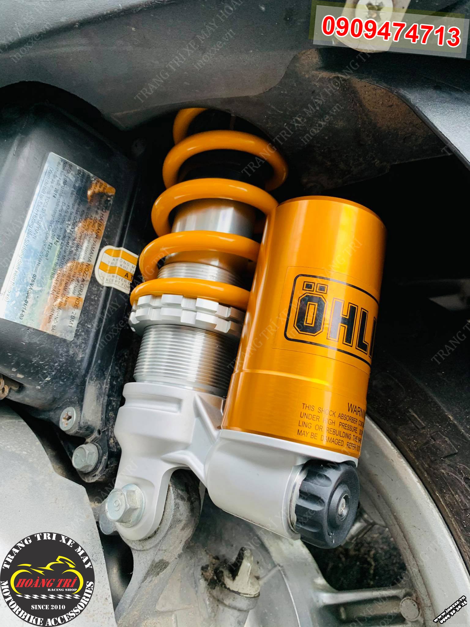 Phuộc Ohlins HO545 chính hãng lắp cho xe Grande, Janus, Latte, Acruzo, Freego